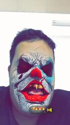 Preview for a Spotlight video that uses the Joker face Lens