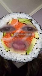 Preview for a Spotlight video that uses the Sushi Face Lens