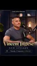 In this new episode of 'Code Behind Success,' Vincent Inglese sits down for an intimate and powerful conversation. Filmed in a professional studio setting with a RODE microphone, he shares his journey, mindset, and actionable insights into building a successful career. The episode drops Thursday, 17 September at 8 PM GST. Don't miss this deep dive into personal growth, business principles, and the real strategies behind lasting success. by @codebehindsucce with original sound