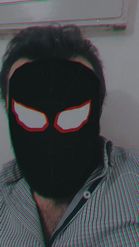 Preview for a Spotlight video that uses the Black Spidey Mask Lens