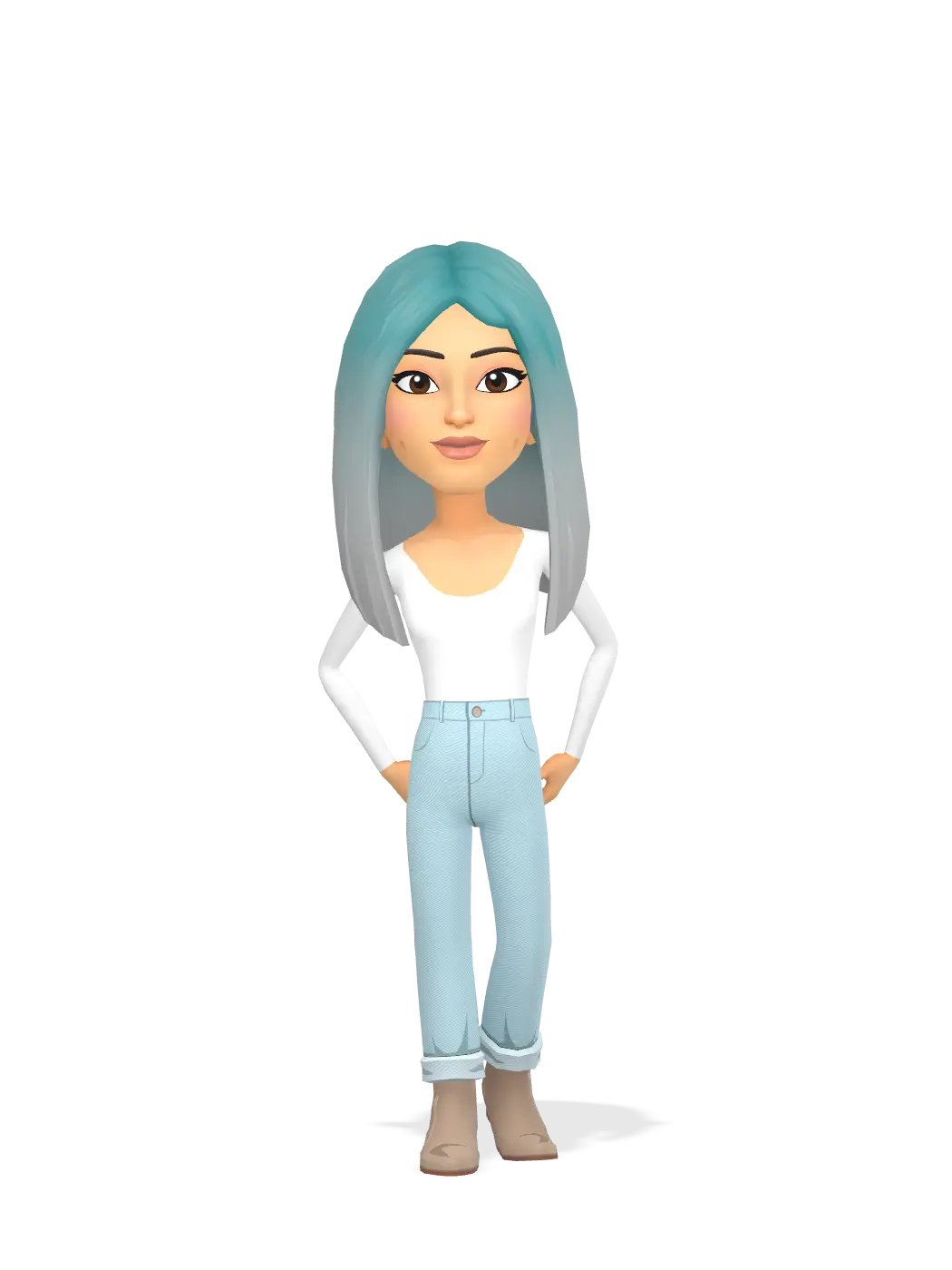 3D Bitmoji for americanasian avatar