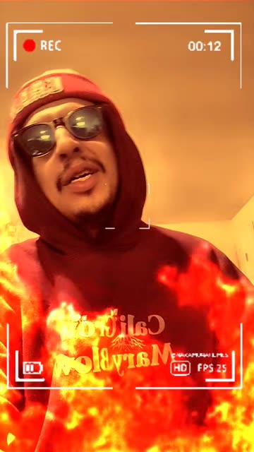 Preview for a Spotlight video that uses the Flames Clip Lens
