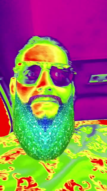 Preview for a Spotlight video that uses the Rainbow Beard Lens