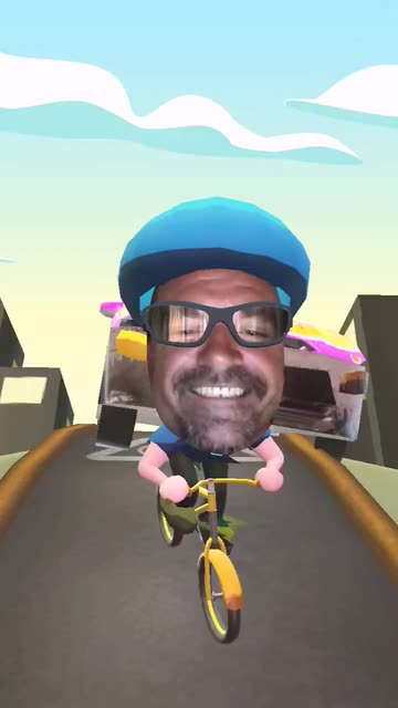 Preview for a Spotlight video that uses the Bike Chase Lens