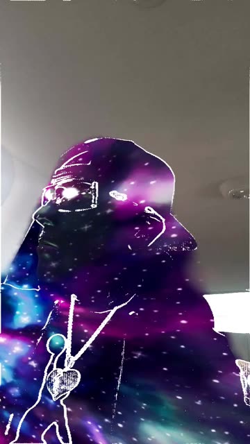 Preview for a Spotlight video that uses the Galaxy Skin Lens