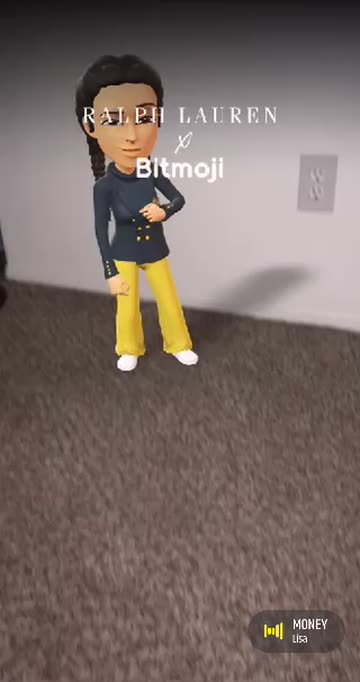 Preview for a Spotlight video that uses the RL x Bitmoji: DB Blazer Lens