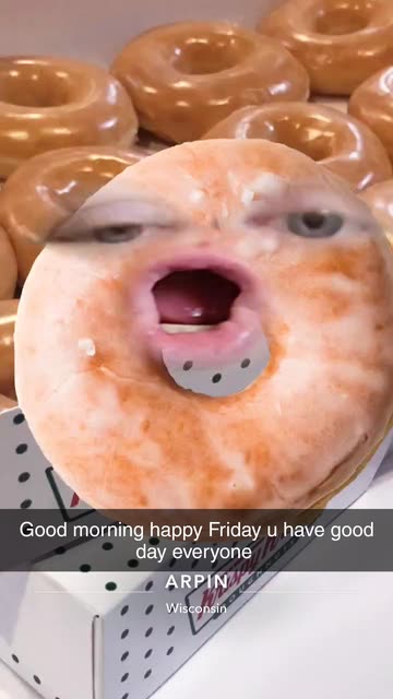 Preview for a Spotlight video that uses the glazed donut Lens