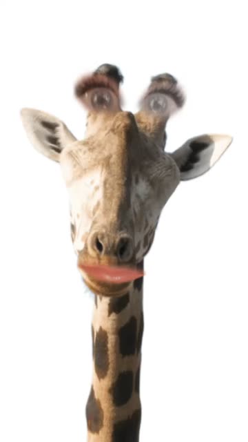 Preview for a Spotlight video that uses the Funny Giraffe Lens
