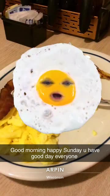 Preview for a Spotlight video that uses the Breakfast Egg Lens