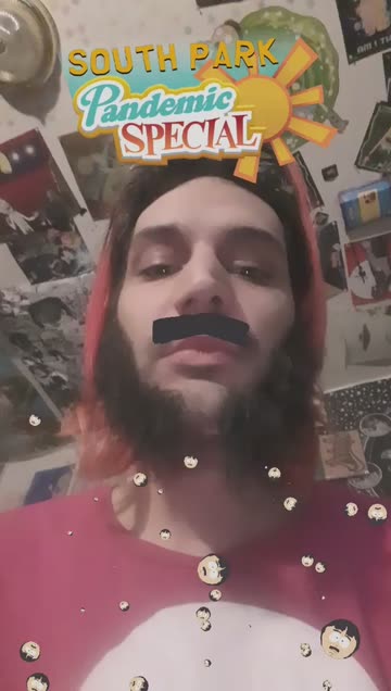 Preview for a Spotlight video that uses the Randys Mustache Lens