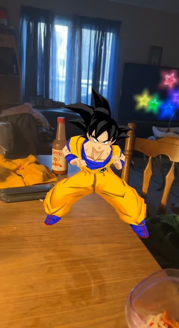 Preview for a Spotlight video that uses the Twerking Goku Lens