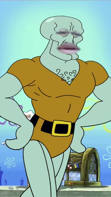 Preview for a Spotlight video that uses the sexy squidward Lens