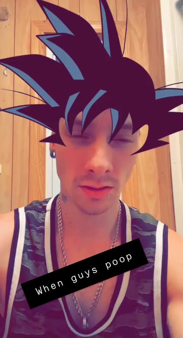 Preview for a Spotlight video that uses the Saiyan Hair Lens