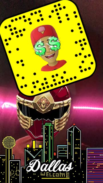 Preview for a Spotlight video that uses the red pow rangers Lens