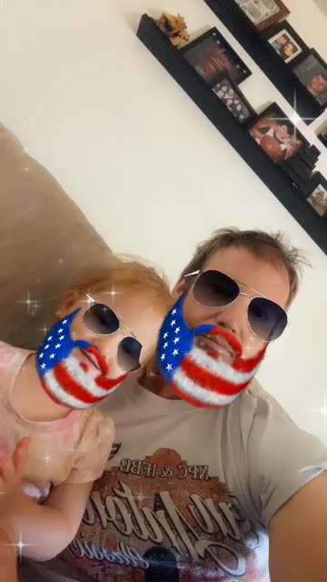 Preview for a Spotlight video that uses the Flag Beard 🇺🇸 Lens