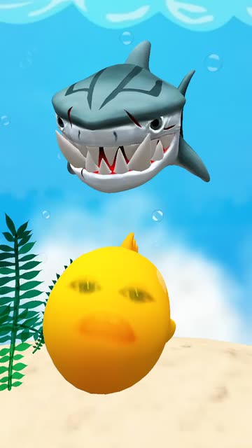 Preview for a Spotlight video that uses the shark chase Lens