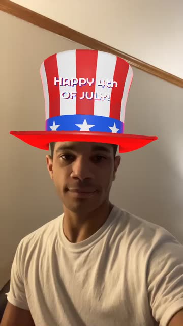 Preview for a Spotlight video that uses the Fourth of July Hat Lens