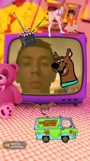 Preview for a Spotlight video that uses the GIRL ON TV Lens