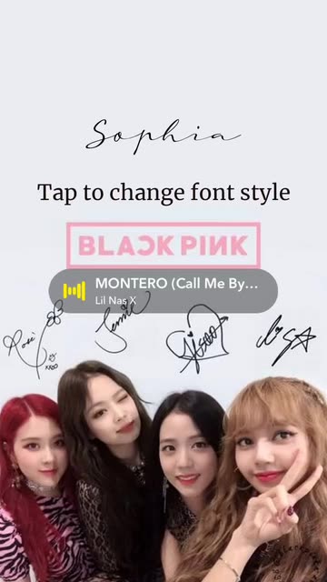 Preview for a Spotlight video that uses the Black Pink UR Name Lens