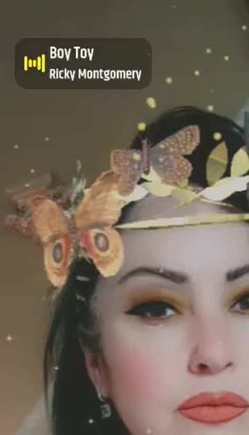 Preview for a Spotlight video that uses the Gold Butterflies Lens