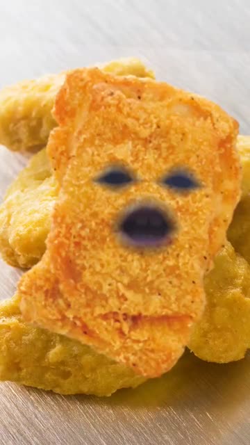 Preview for a Spotlight video that uses the chicken nugget Lens