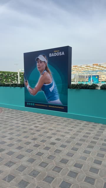 Paula Badosa Abu Dhabi Open 2024 Promotional Display