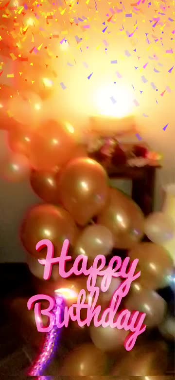 Preview for a Spotlight video that uses the Happy Birthday Lens