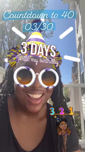 Preview for a Spotlight video that uses the Birthday Countdown Lens