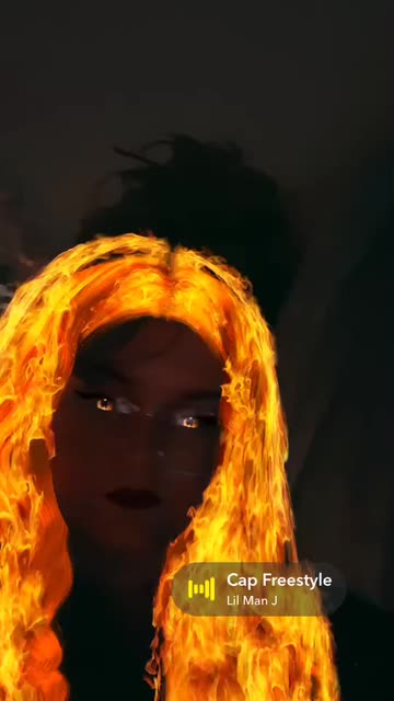 Preview for a Spotlight video that uses the Fierce Flaming Hair  Lens
