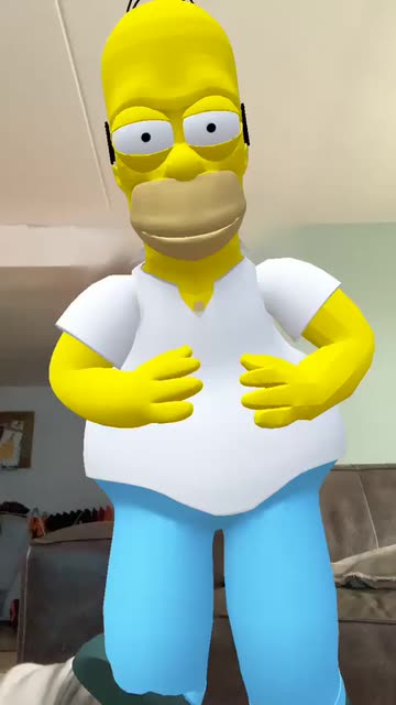Preview for a Spotlight video that uses the Homer Simpson Lens