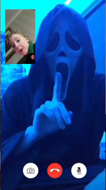 Preview for a Spotlight video that uses the facetime ghostface Lens