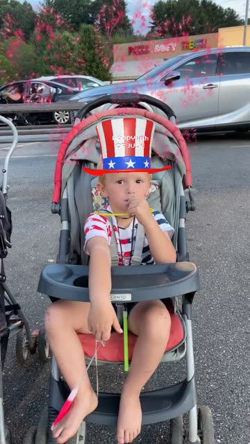 Preview for a Spotlight video that uses the Fourth of July Hat Lens