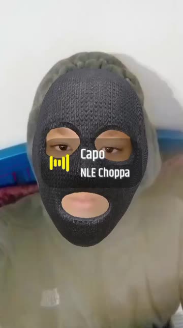 Preview for a Spotlight video that uses the Gangster Mask Lens
