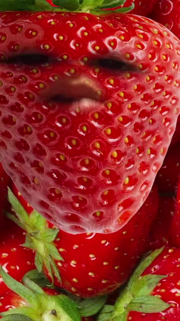 Preview for a Spotlight video that uses the single strawberry Lens
