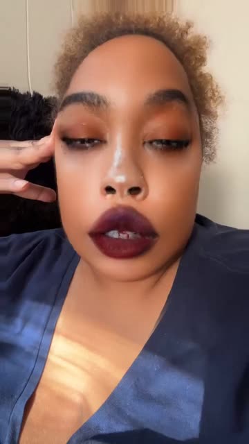 Preview for a Spotlight video that uses the Burgundy Makeup Lens