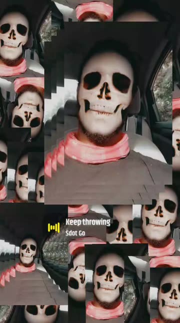 Preview for a Spotlight video that uses the Flaming Skull Lens