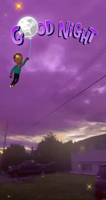 Preview for a Spotlight video that uses the purple sky Lens