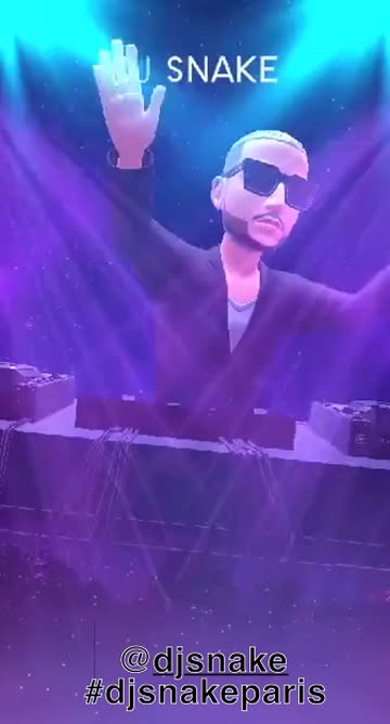 Preview for a Spotlight video that uses the Giant DJ Snake Lens