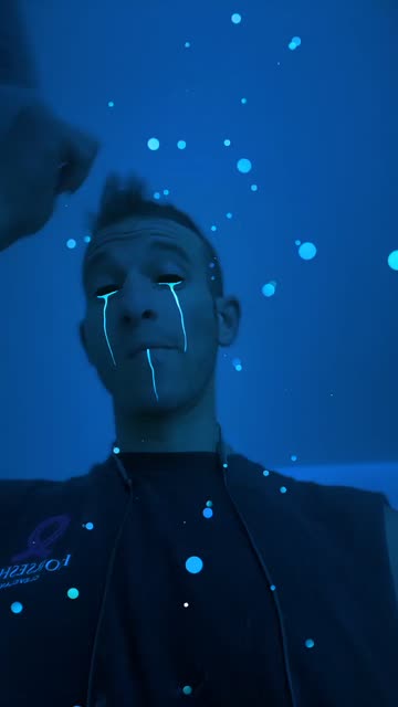 Preview for a Spotlight video that uses the Glowing Tears Lens