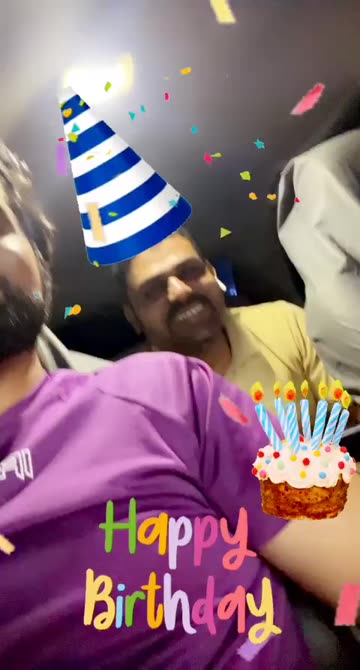 Preview for a Spotlight video that uses the Happy birthday Lens