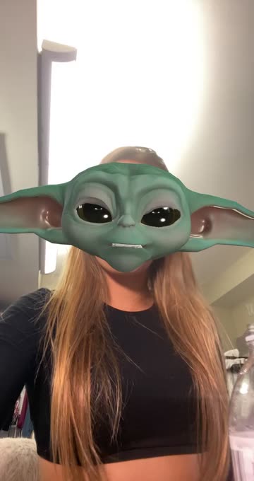 Preview for a Spotlight video that uses the Baby Yoda Lens