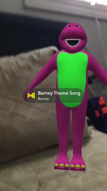 Preview for a Spotlight video that uses the Barney The Dino Lens