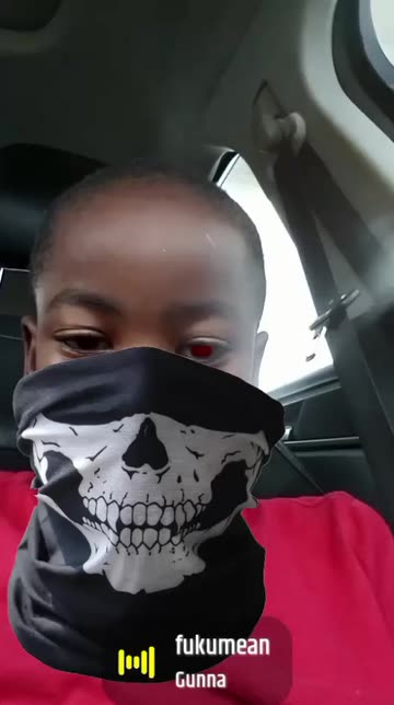 Preview for a Spotlight video that uses the Gangster Mask Lens
