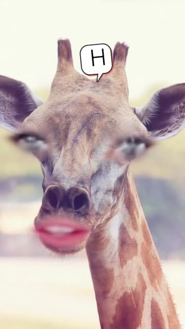 Preview for a Spotlight video that uses the Funny Giraffe Lens