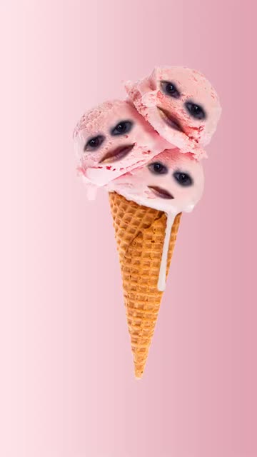 Preview for a Spotlight video that uses the Ice Cream Lens