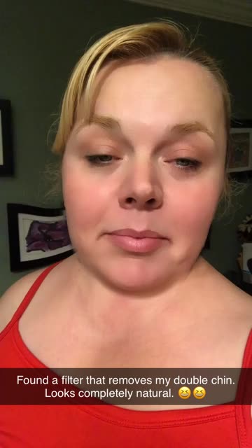 Preview for a Spotlight video that uses the Remove Double Chin Lens