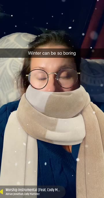 Preview for a Spotlight video that uses the Winter Scarf Lens