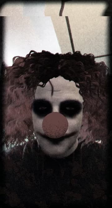 Preview for a Spotlight video that uses the Creepy Clown Lens