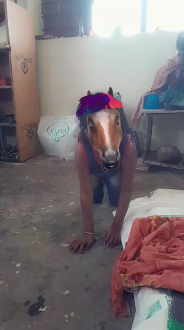 Preview for a Spotlight video that uses the Horse Head Lens