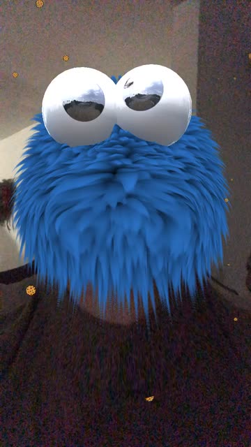 Preview for a Spotlight video that uses the Cookie Monster Lens